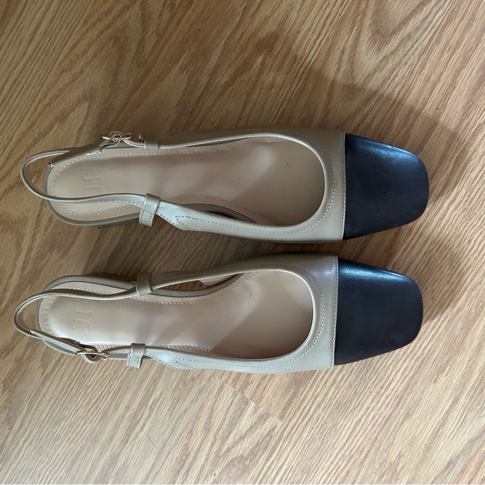 Elegant Two-Tone Slingback Women's Shoes